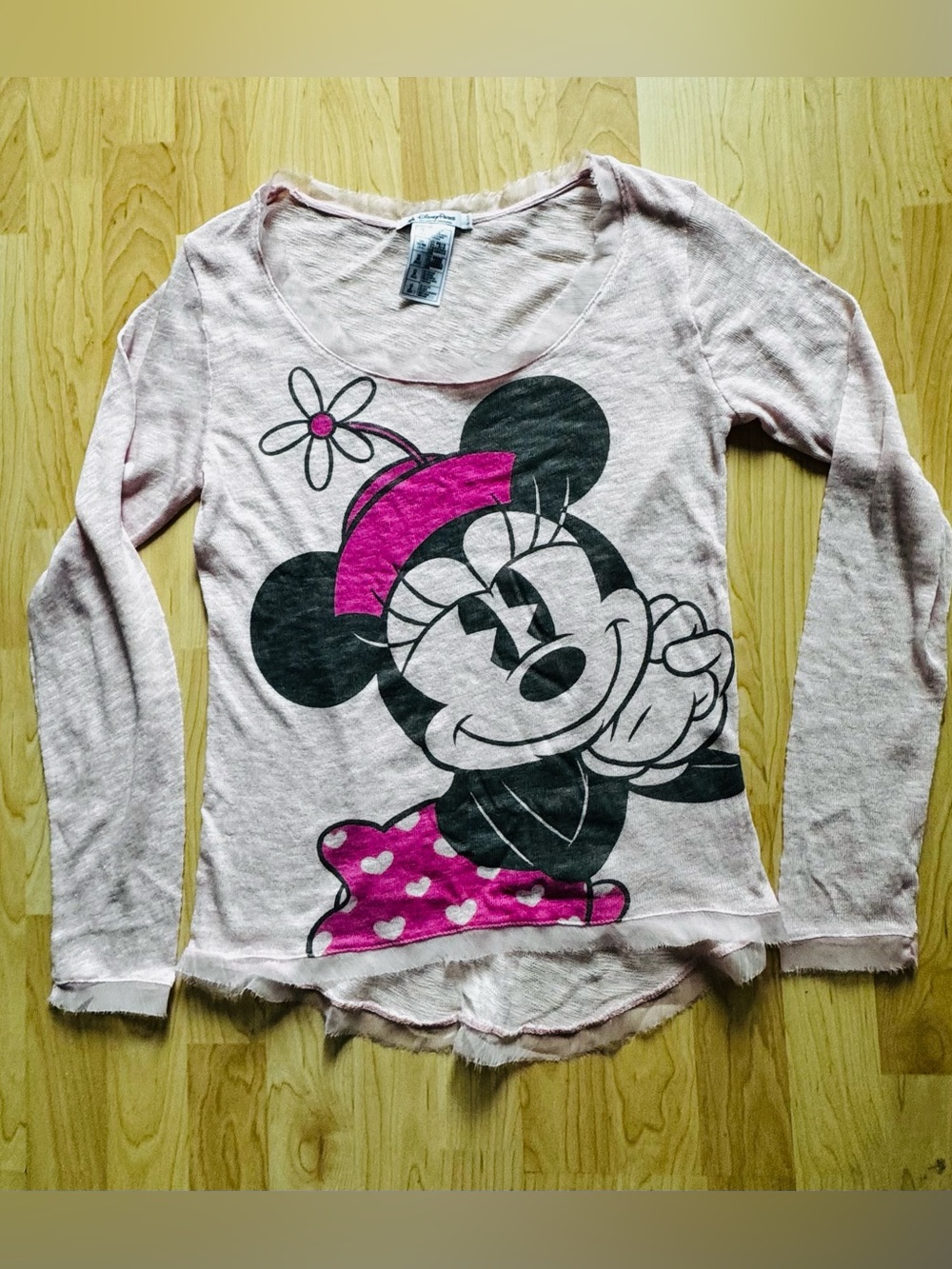 Women’s' Pink Minnie Mouse Long Sleeve Sweater Top